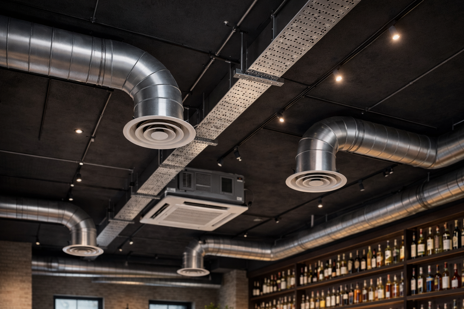 Fresh air and ventilation system installation to improve indoor air quality in commercial buildings